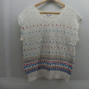 Vintage Alfred Dunner Womens Sweater Vest Size Large 80s 90s Hearts Valentines